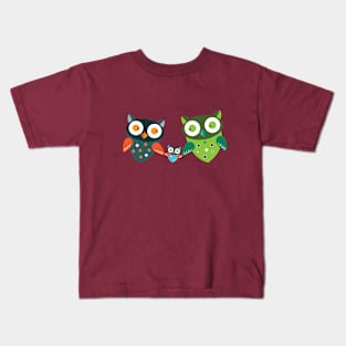 Owl family Kids T-Shirt